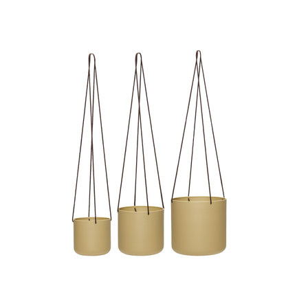 Bloom Hanging Potty Large Khaki (set of 3) - Ø17XH16, Ø21XH20, Ø25XH24CM