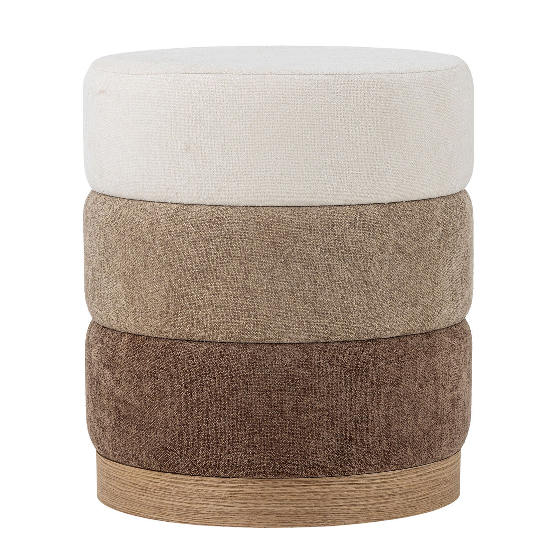 Bloomingville Bilbao Puf, Brown, Polyester