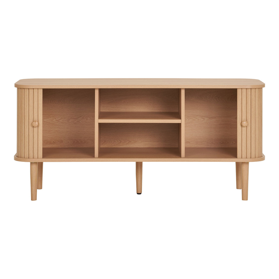 TV bench, 2 doors, natural<br>113x40x52 cm