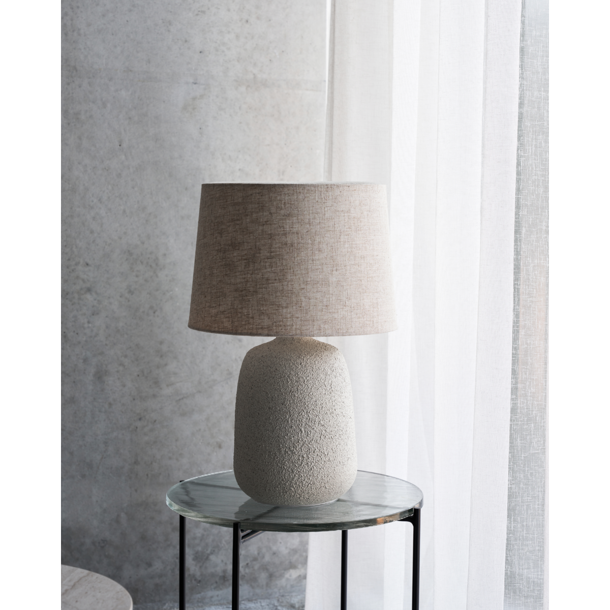Table lamp incl. lampshade, hdtana, raw white