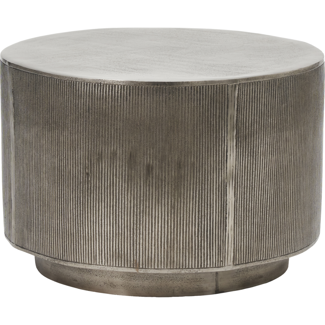 Coffee table, HDRota, Brushed silver h: 35 cm, d: 50 cm