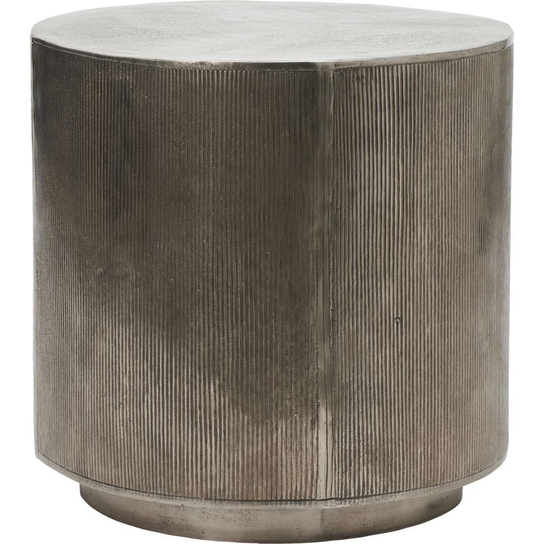 Coffee table, HDRota, Brushed silver h: 50 cm, d: 50 cm