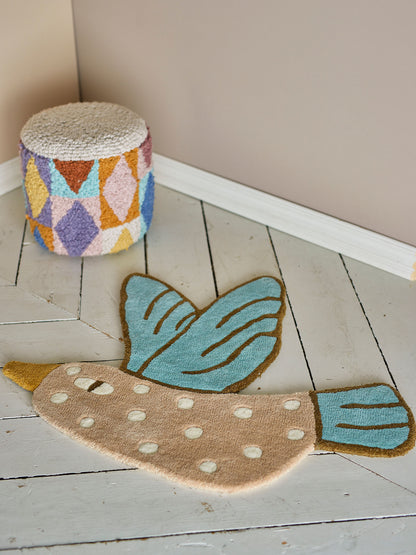 Bloomingville Mini Blue Jay Carpet, Blue, Wool
