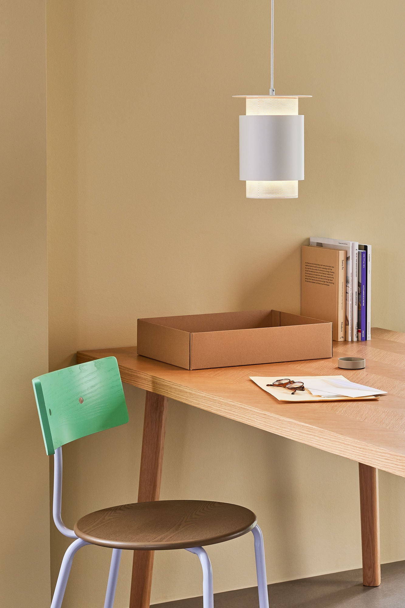 Hübsch Koi dining chair brown/green/purple