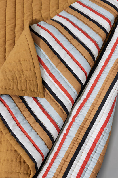 Hübsch Pavilion Plaid striped ocher/multi -colored