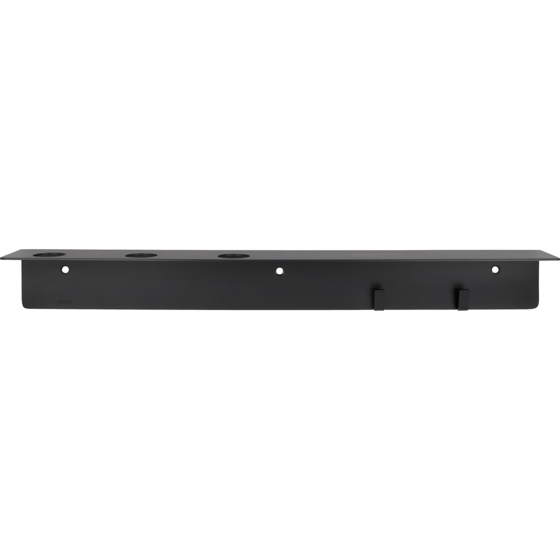 Bottle suspension with hooks, brushed black finish