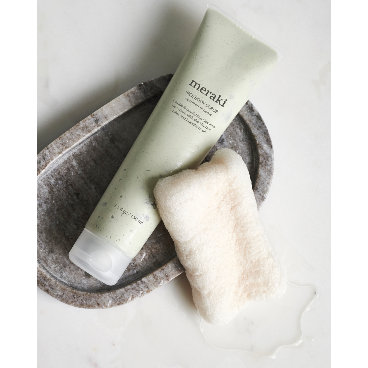 Rice body scrub, white