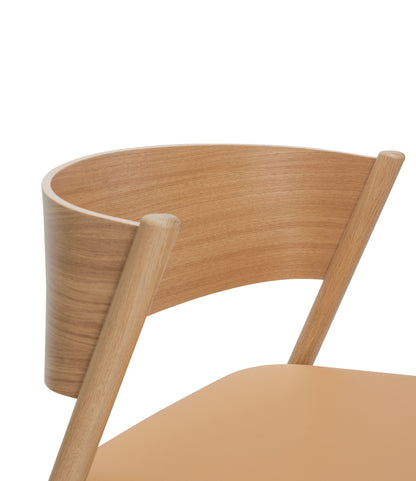 Oblique lounge chair seat nature - 64x64xh75cm