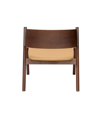 Oblique lounge chair seat dark brown - 64x64xh75cm