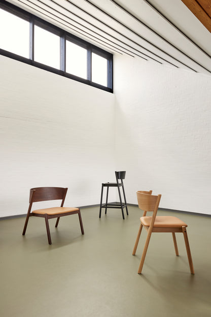 Oblique Lounge chair Seat  Dark brown - 64x64xh75cm