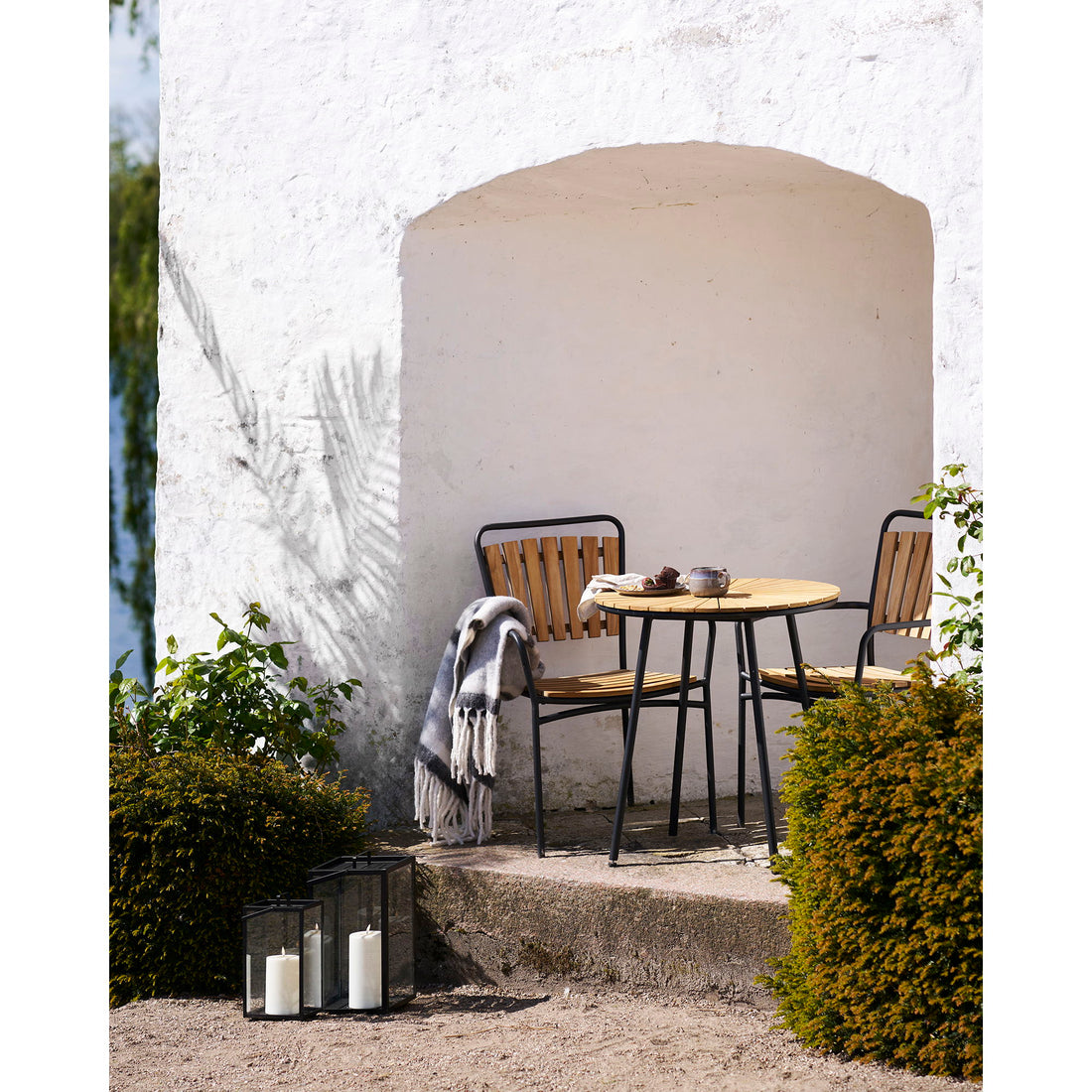 Carmel Plaid - Plaid, Wool Mix, Gray/White 130x170 cm