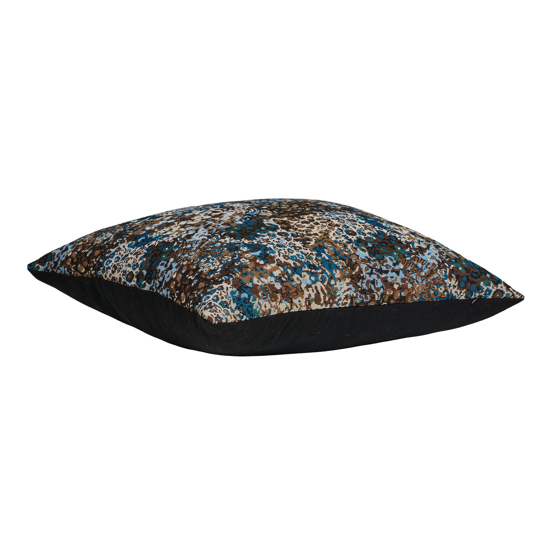Blossom pillow - pillow, blue/brown mix 45x45 cm