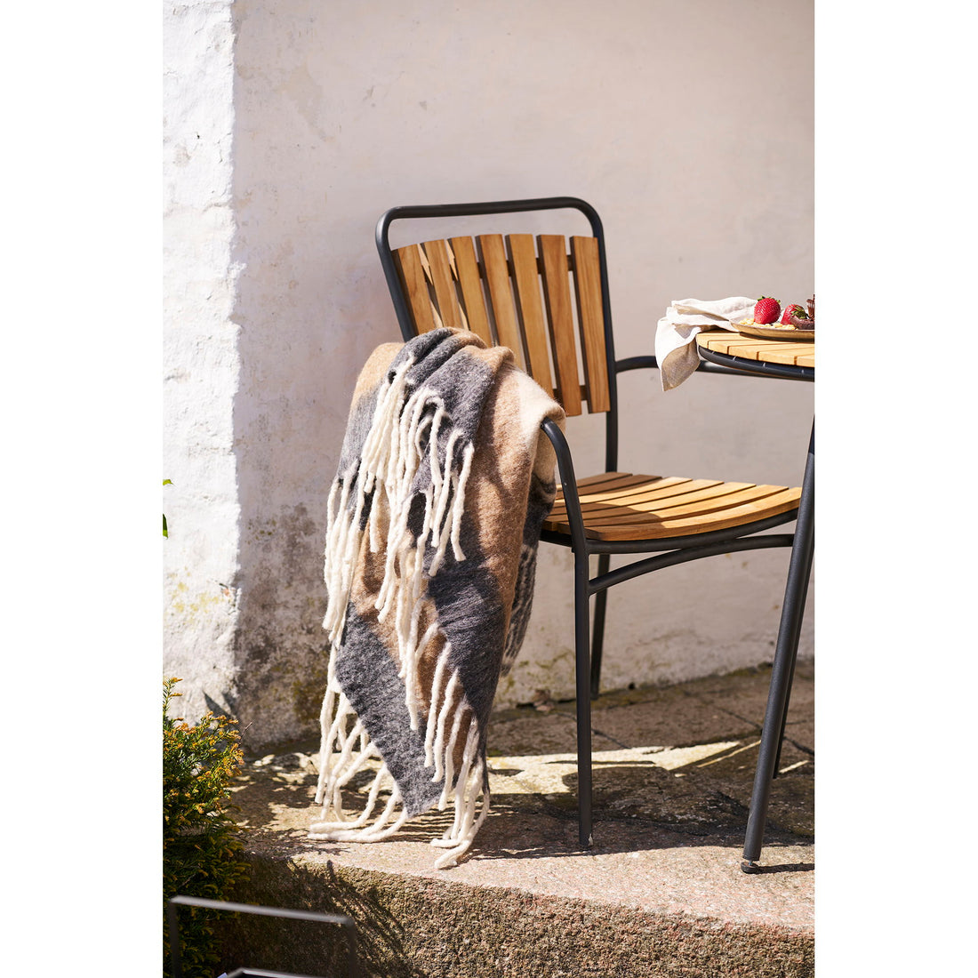 Carmel Plaid - Plaid, Wool Mix, Black/Brown 130x170 cm