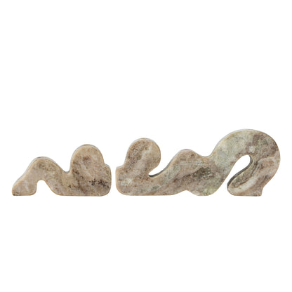 Bloomingville Liabella candlestick, gray, marble