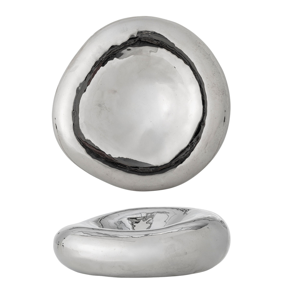 Bloomingville Shine bowl, silver, stoneware