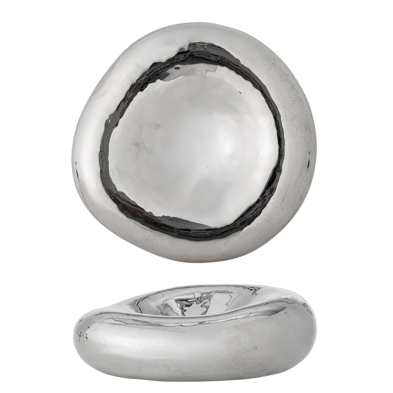 Bloomingville Shine bowl, silver, stoneware