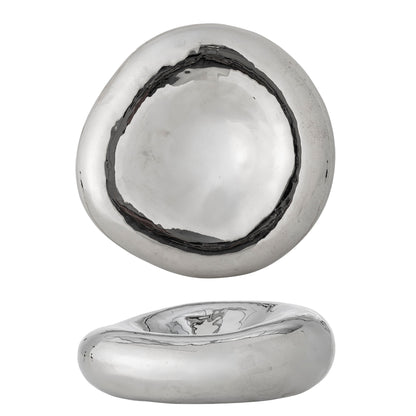 Bloomingville Shine bowl, silver, stoneware