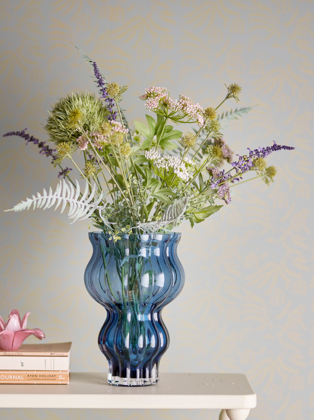 Bloomingville Zanna Vase, Blue, Glass