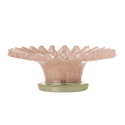 Bloomingville yarn bowl, pink, glass