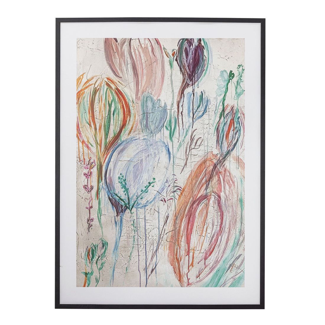 Bloomingville Francine Illustration with Frame, Black, Guy