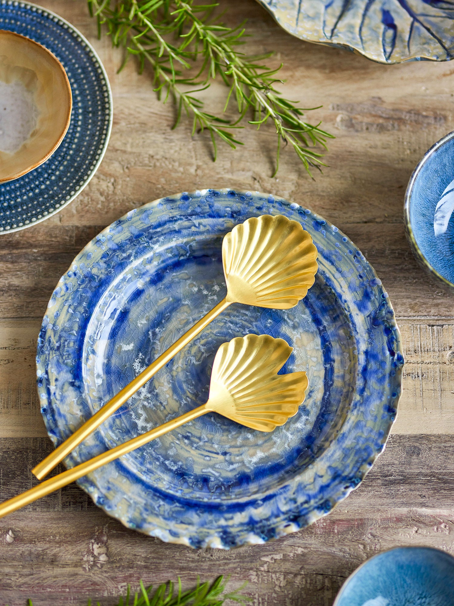 Creative Collection Loreta Salad Set, Gold, Stainless Steel