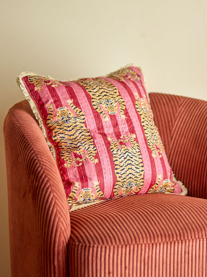 Bloomingville Poirino Cushion, Pink, Cotton