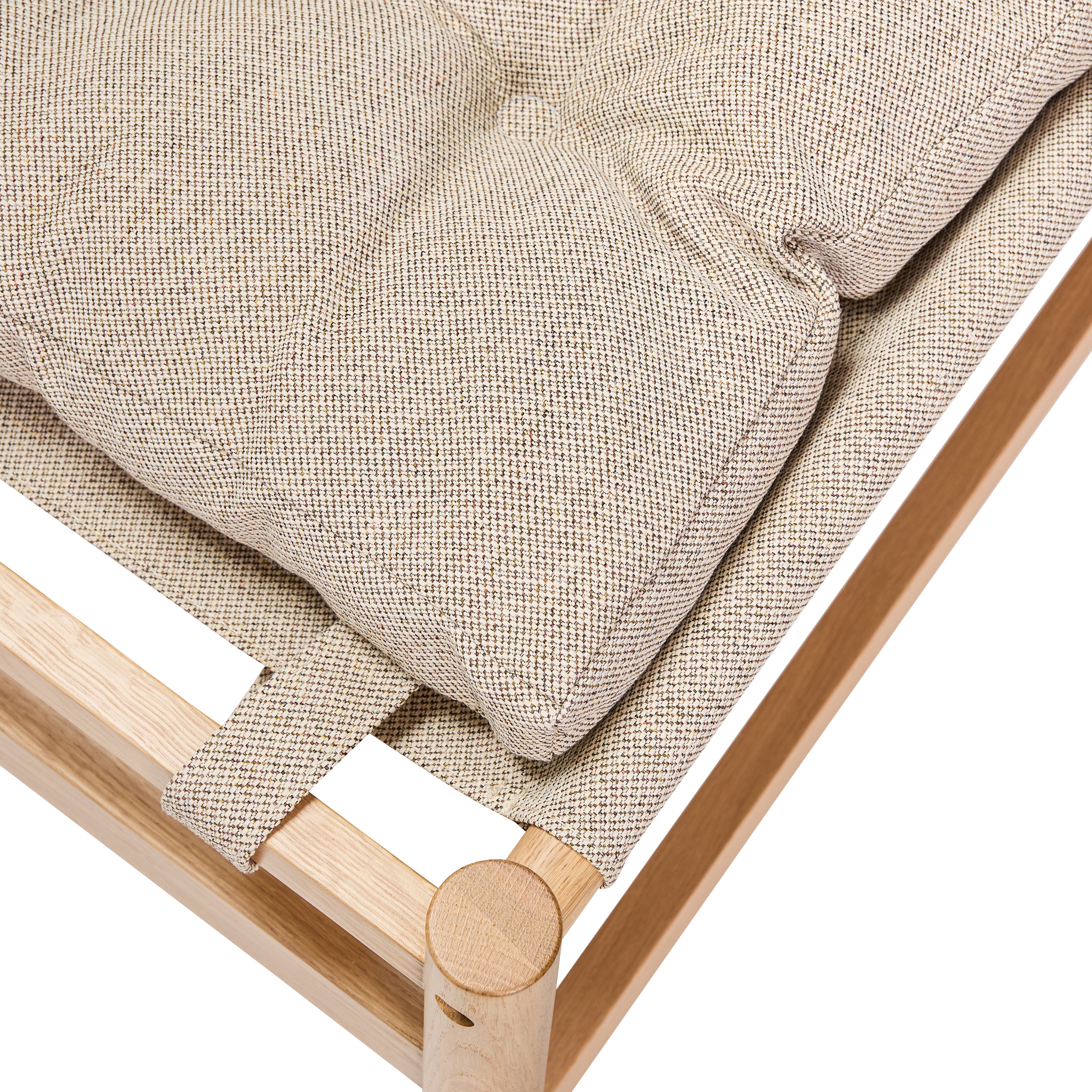 Heritage Armchair/Footstool Natural/Beige - 75x72xh82cm, 69x49xh43cm