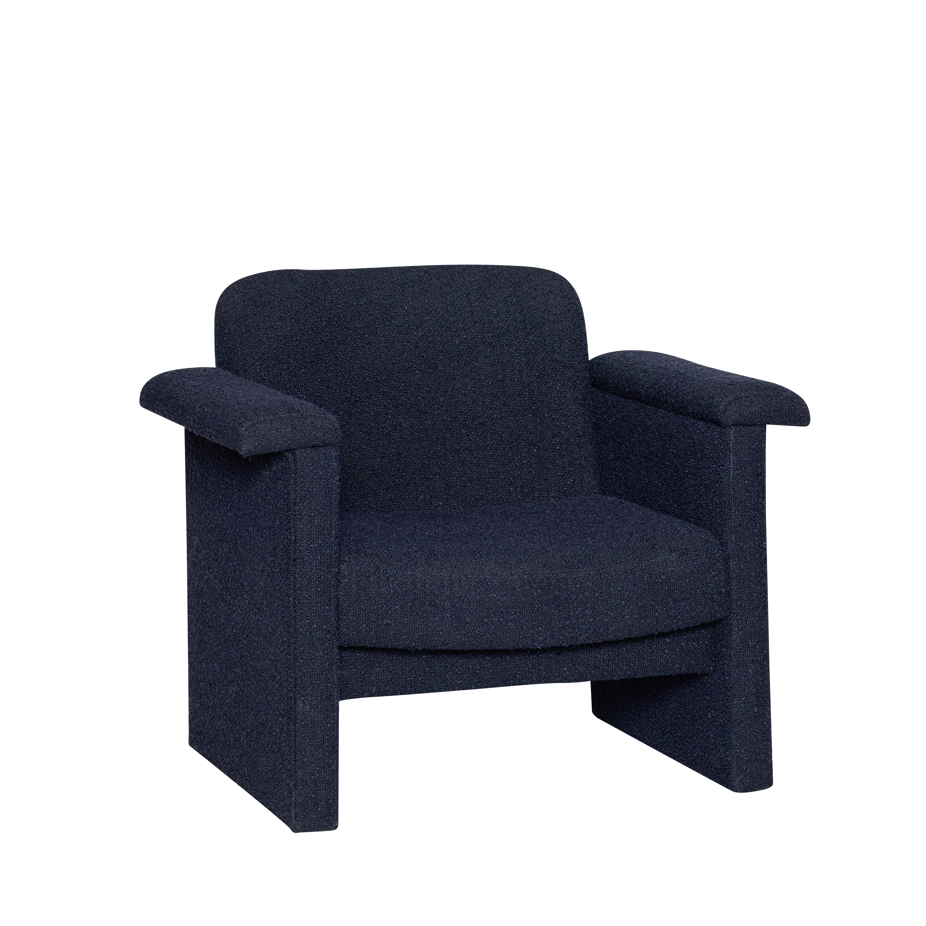 Softy Lounge chair Dark blue (set of 2) - 96x73xh78cm, 76x55xh35cm