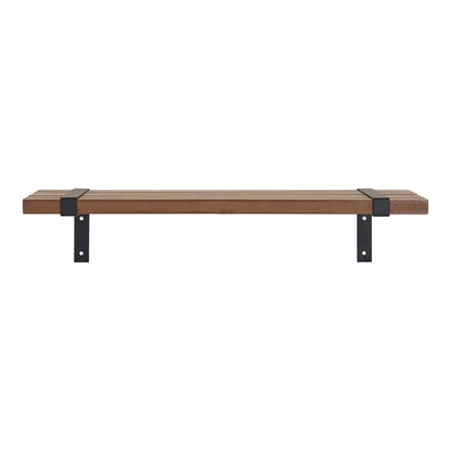 Wall shelf, ashphins, metal, nature, black&lt;br&gt;50x15x10 cm