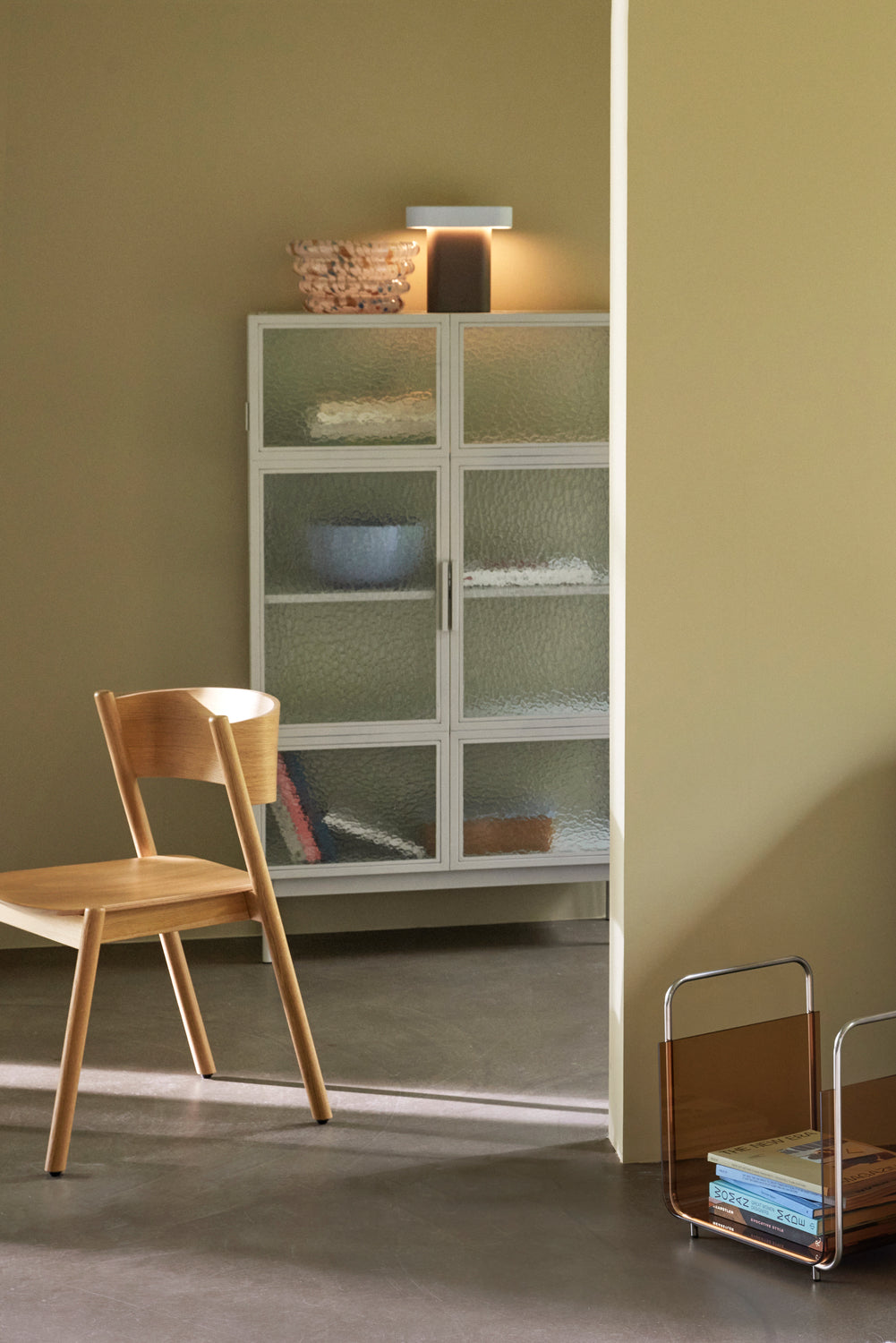 Oblique Dining Chair Natural - 55x51xh80cm