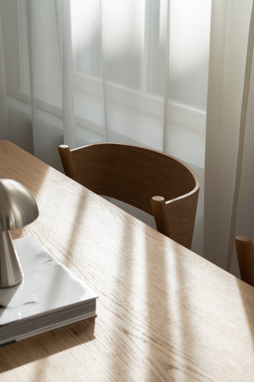 Oblique Dining Chair Natural - 55x51xh80cm