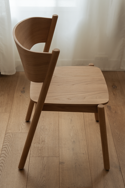 Oblique Dining Chair Natural - 55x51xh80cm