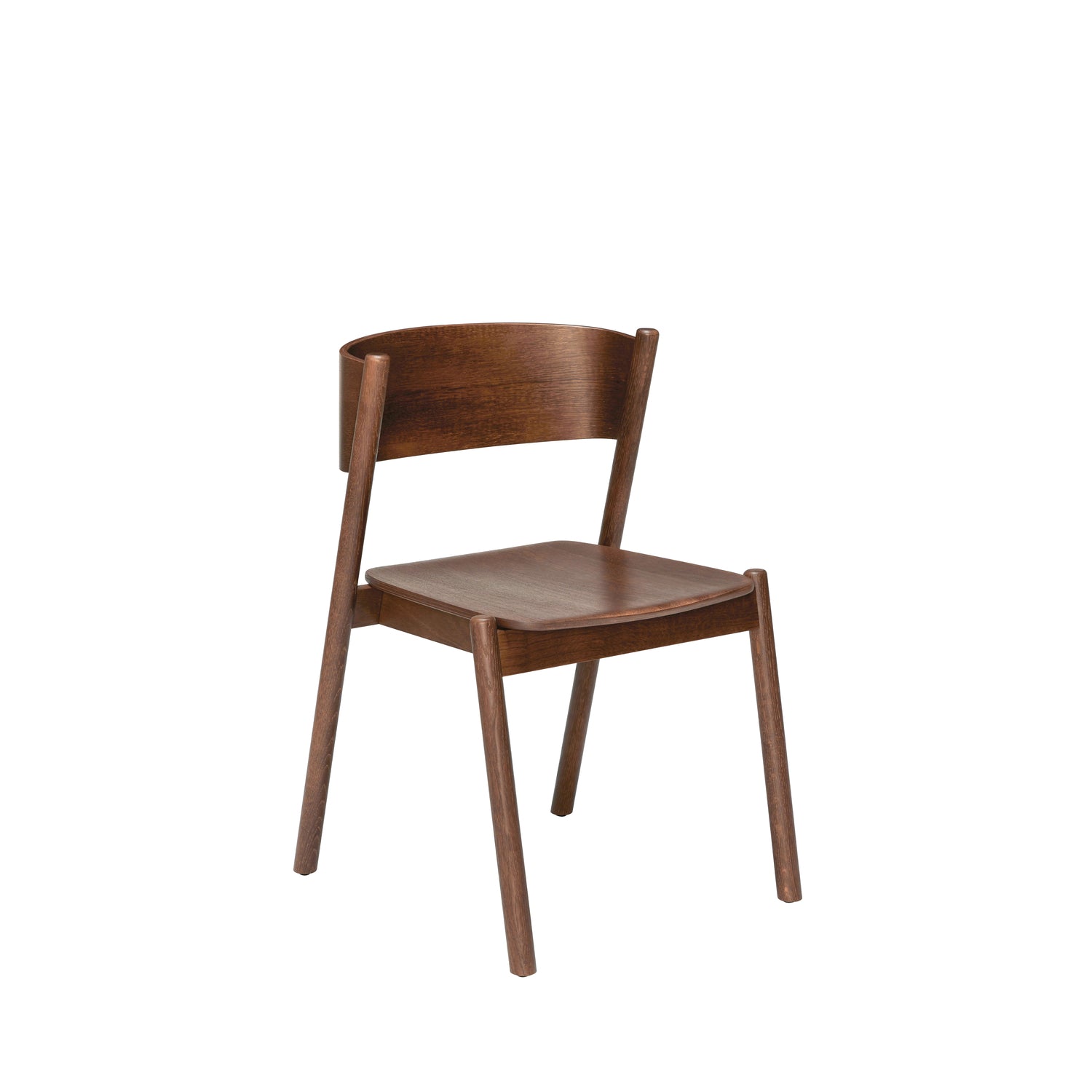 Oblique Dining Chair Brown - 55x51xh80cm
