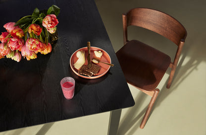 Oblique Dining Chair Brown - 55x51xh80cm