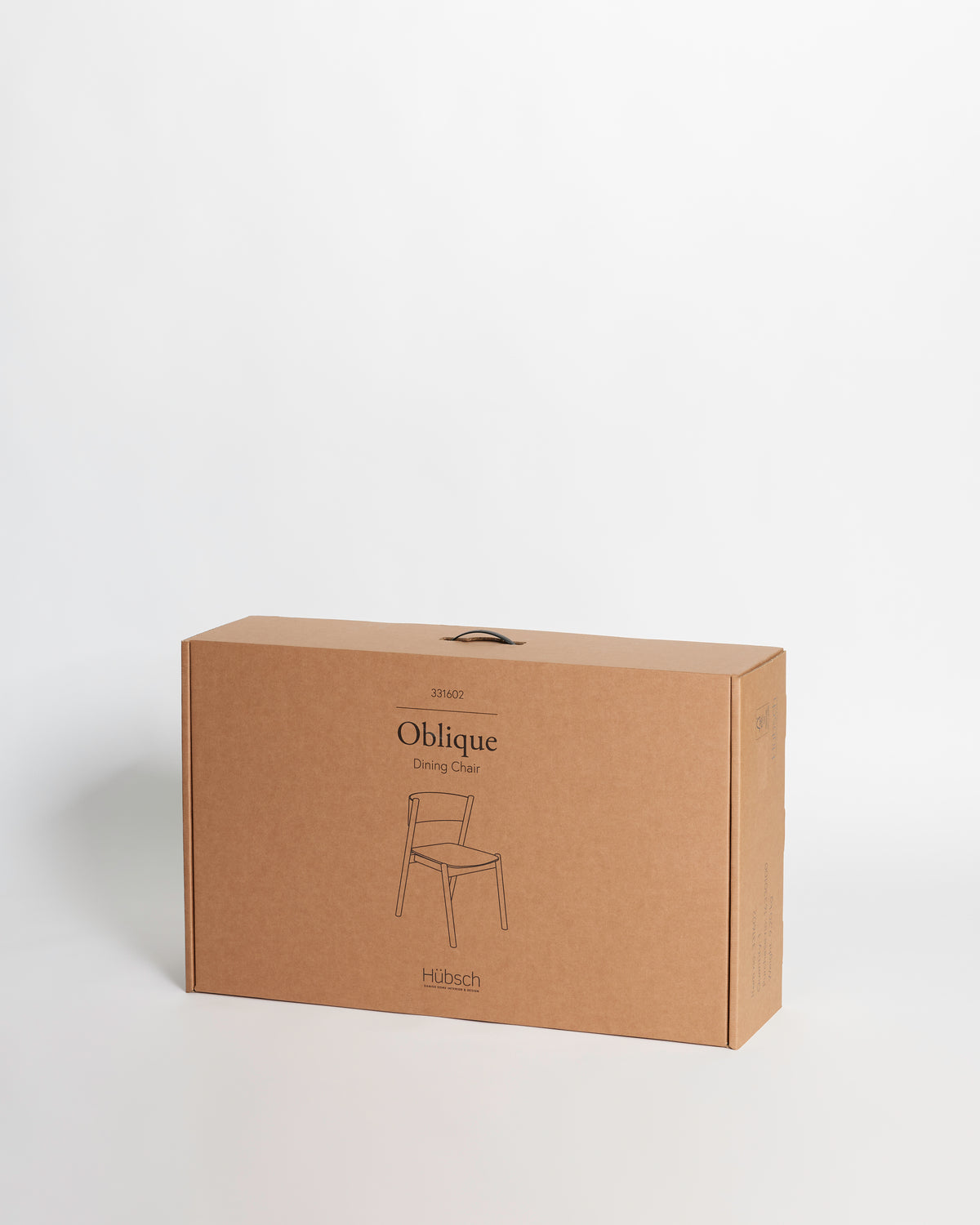 Oblique Dining Chair Brown - 55x51xh80cm