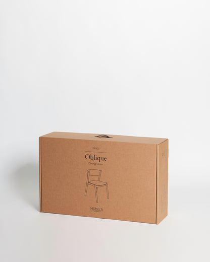 Oblique Dining Chair Brown - 55x51xh80cm