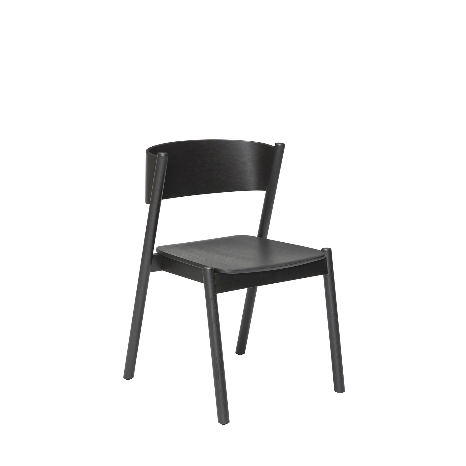 Oblique Dining Chair Black - 55x51xh80cm
