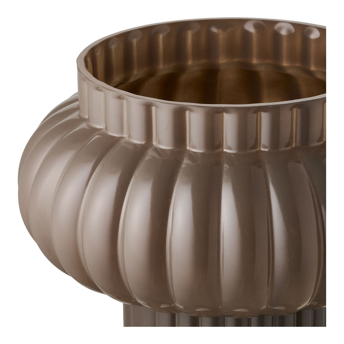 Vase - vase, mouth -blown glass, brown Ø27x27 cm