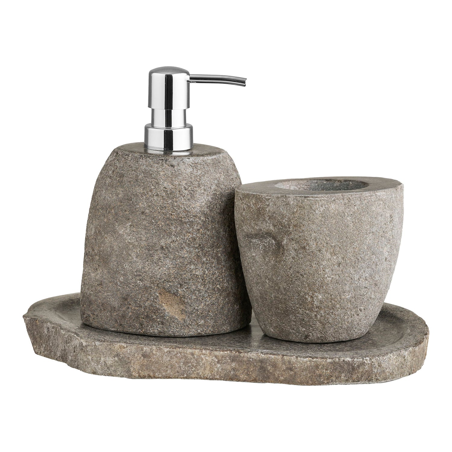 Gara Bathroom Set - Bathroom Set, Storage Boxes, Soap Dispenser, Back