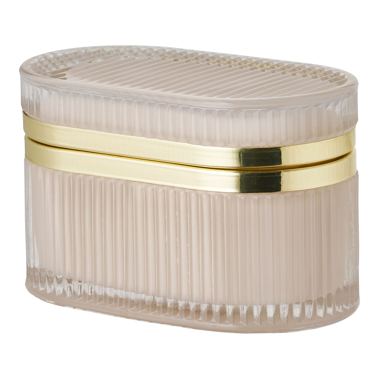 Love Glass Box - Glass Box, Nude/Brass 13.5x8x9 cm