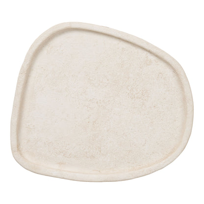 Tray - tray, cement, beige 35x30x2.5 cm