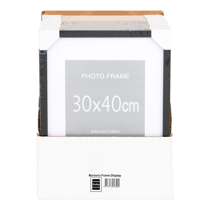 Marbella Frame Display - Frame Display, 7 pcs. Black and 8 pcs. Nature 30x40 cm