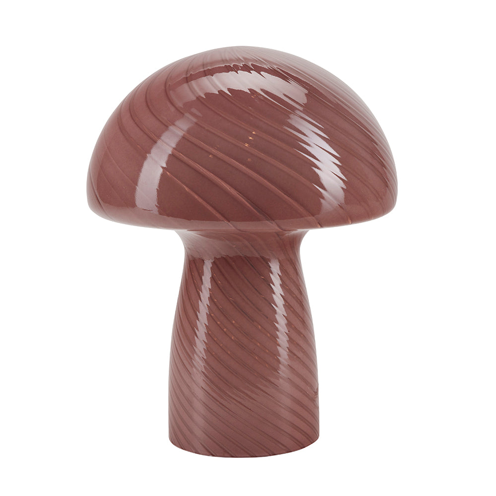 Bahne - Fungal lamp / Mushroom Table lamp, Dark Rose - H23 cm.