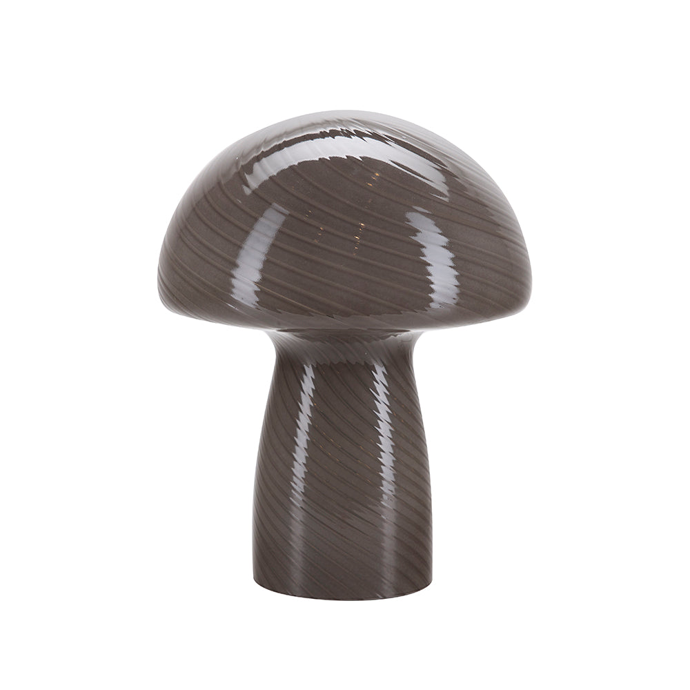Bahne - Fungal lamp / mushroom table lamp, dark gray - H23 cm.