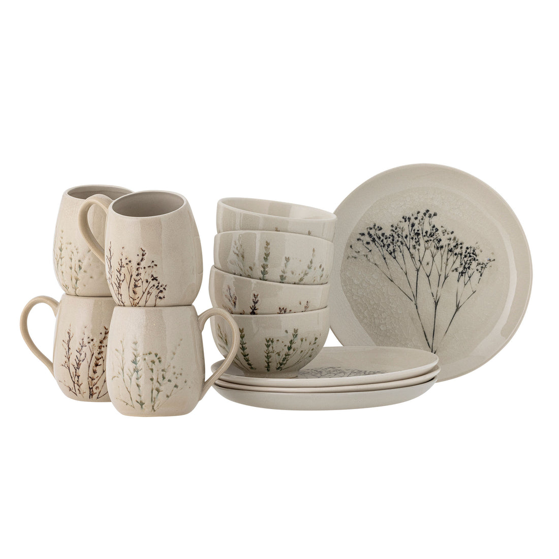 Bloomingville Bea breakfast set, nature, stoneware