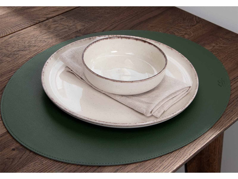 Oval cover napkin // Green PU - SOFT