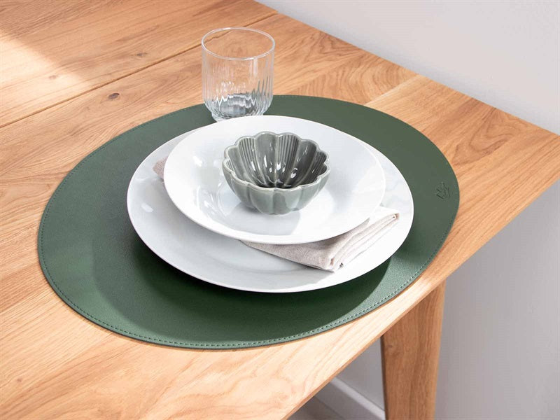 Oval cover napkin // Green PU - SOFT