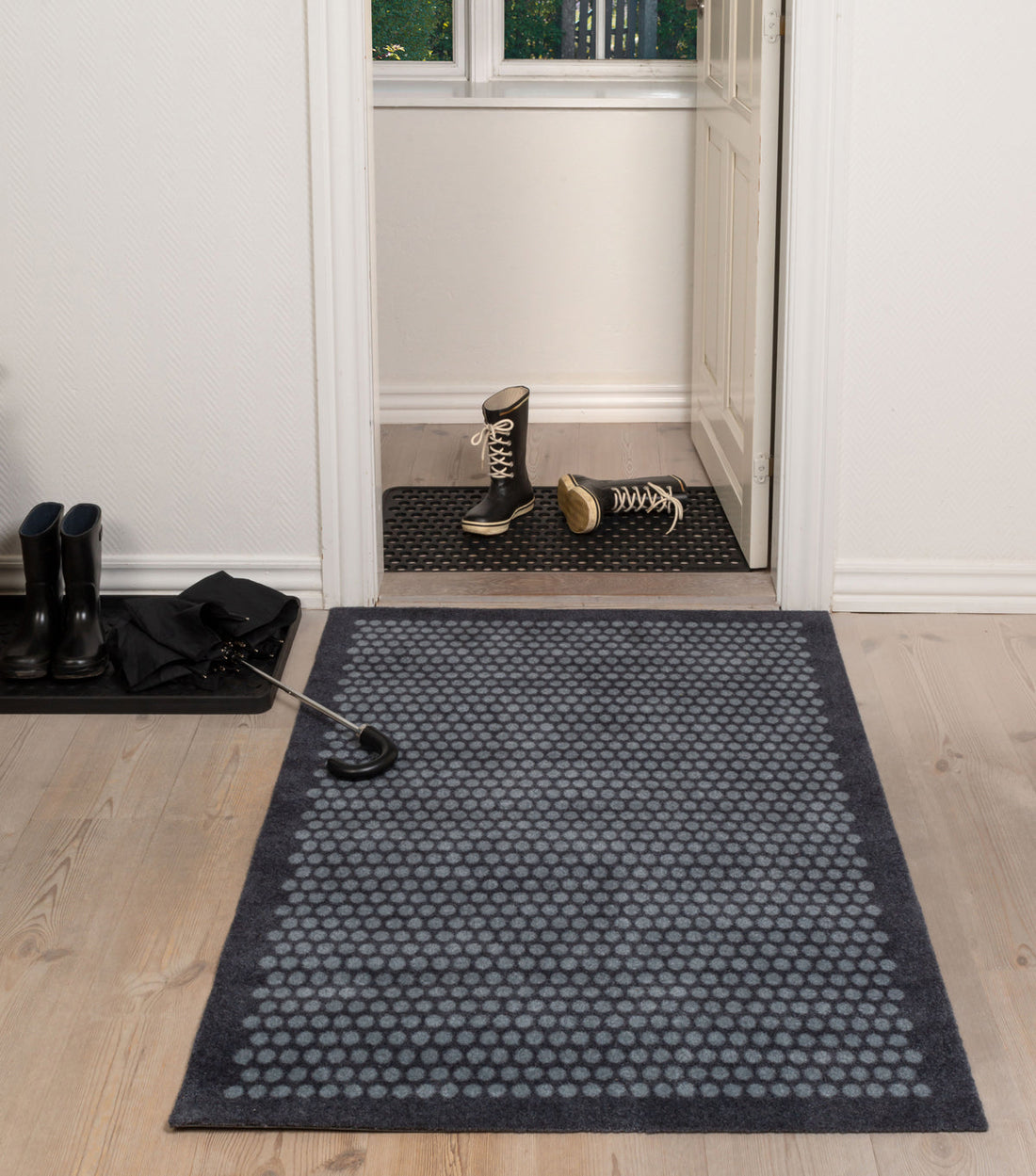 Floor mat 90 x 130 cm - dot/gray