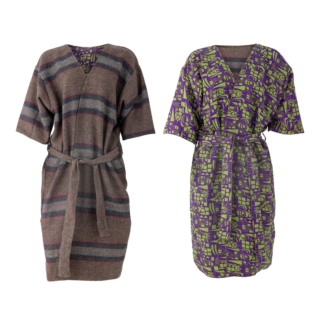 Creative Collection Rieti Kimono, Gray, Upcycled