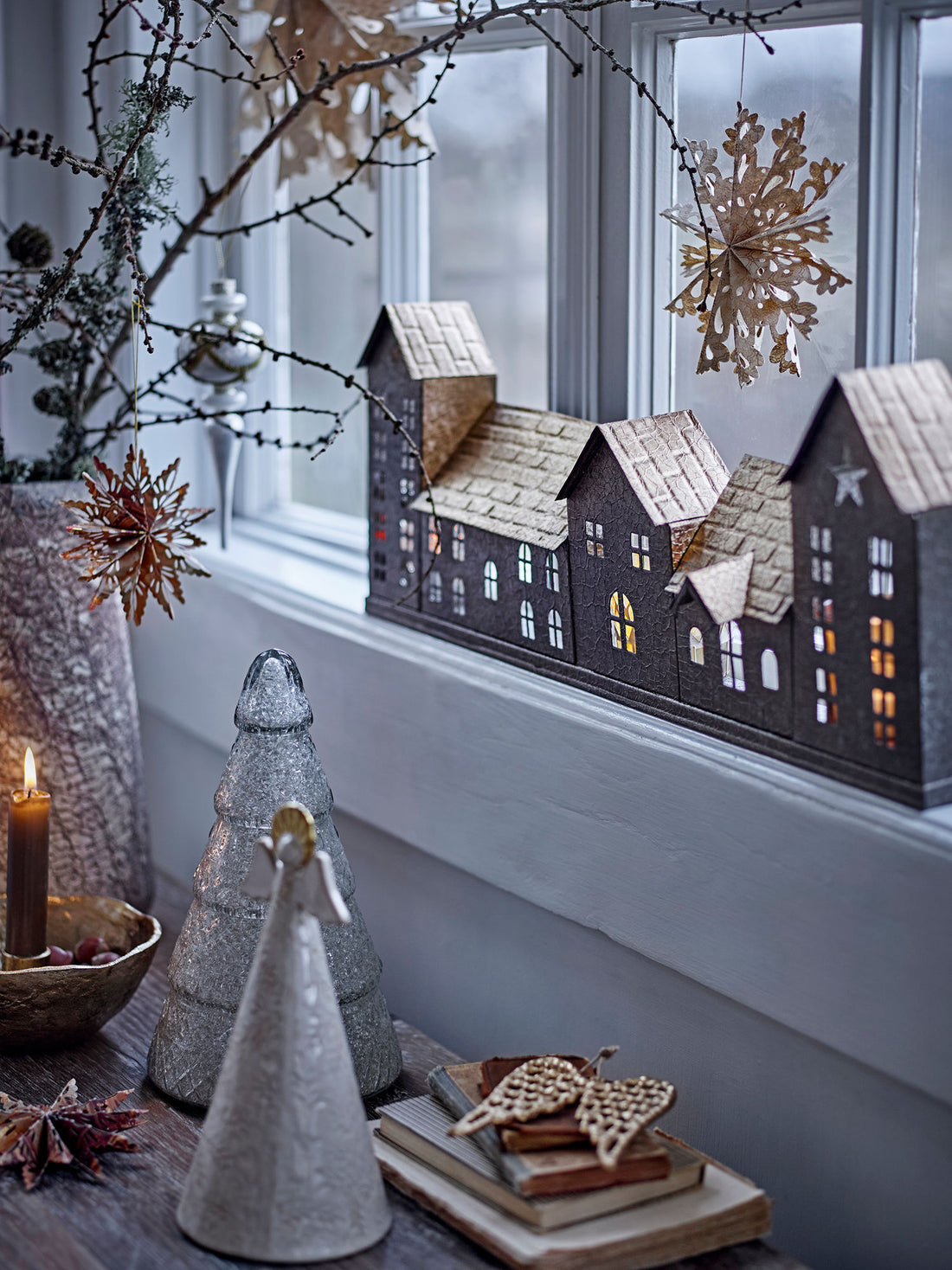 Bloomingville Emilius Deko Trees, Silver, Recycled Glass